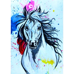 ACEO Original House Animal Abstract Acrylic Pop Art Card Hand Painting NEW OOAK