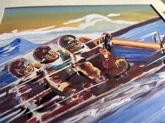 Lot Of Vintage Original Sports Illustration Art Baseball Bobsled Pilot