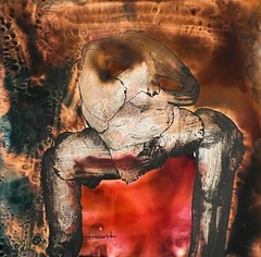 Tonito Original Painting.Incredible Organic.Otherworldly unique art.APPARITION 3