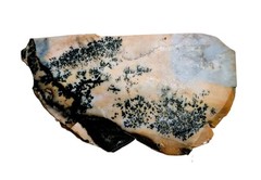 Vtg Painting Wagon Train on Dendritic Agate Frontier Western Pioneer D Lanham A+