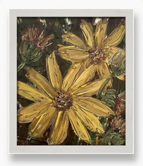 Texas Flowers Oil Painting Texas Nature Original Floral Artwork Framed Wall Art