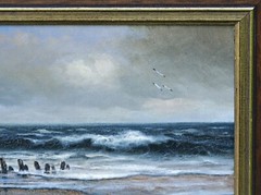 Karl Heinz Schrader – Sea Surf – Oil On Canvas – Signed, With Frame