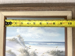 Vtg Seascape Ocean Coastal Beach Signed Marilno Oil Painting Sand Dunes Framed