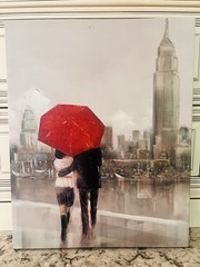Romantic Couple Cafe Scene Wall Art Painting