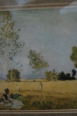 FRAMED MATEED CLAUDE MONET VINTAGE 1950’S COLOR PRINT OF “ L’ETE SUMMER (1874) „
