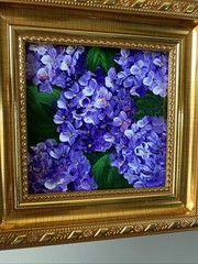 Hydrangea ,abstract Flower,Original Acrylic Painting On Canvas Panel,4/4 Framed