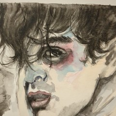 Original Watercolor Painting Portrait Study. of a Man 9×12 by Jake J