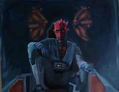 Star Wars – Darth Maul ORIGINAL Acrylic Painting 16″ x 20″ | Canvas | OOAK
