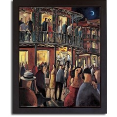 Black Floater-Framed New Orleans – Do It by Lourenco Canvas Giclee Art 40 x 32in