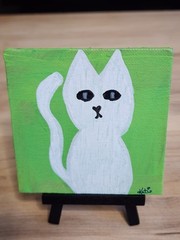 Katie Kats …..CAT magnets 4×4 OOAK