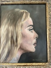 Original Oil Painting Adele Oil Luxury Portrait Painting Baroque Frame