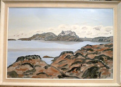 MONOGRAM SIGNED! LANDSCAPE WITH ROCKY COAST