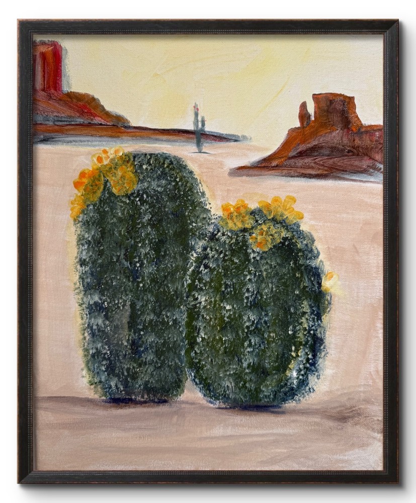 DESERT CACTUS 14×11 Original Modern Art Interior Design