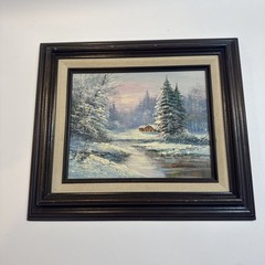 Jamison Winter Landscap Oil Painting Signed