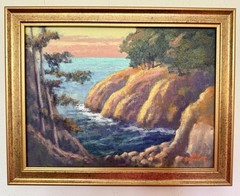 Original Plein Air Oil Painting — Carmel Coast, California — Mark Monsarrat