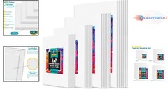 Versatile 24-Pack Canvas Set: 5×7, 8×10, 9×12, 11×14 Sizes for Creative Projects