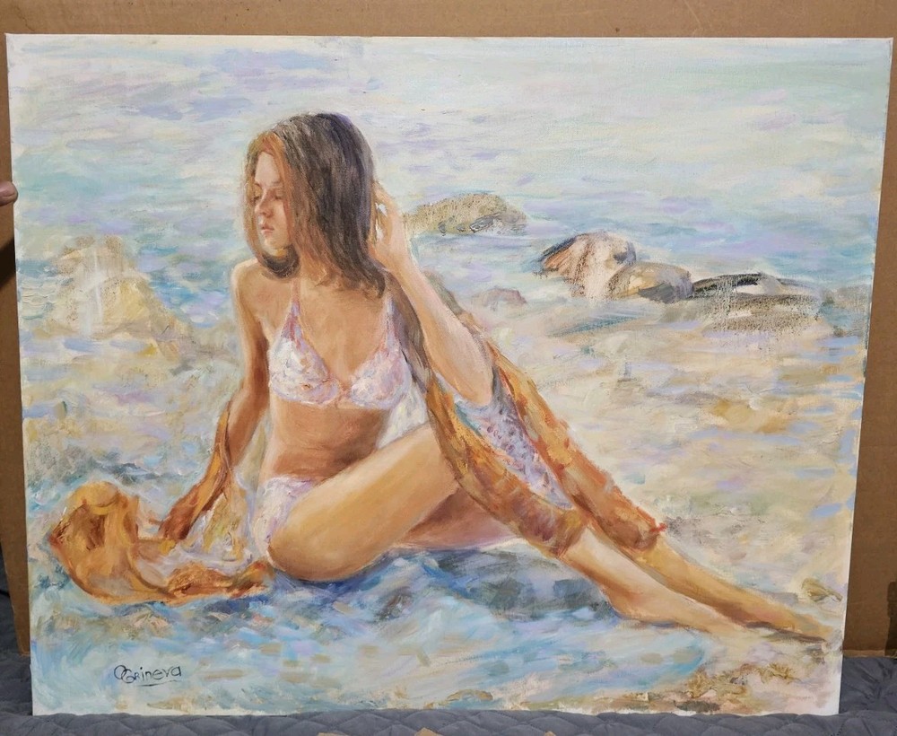 Original Oil Painting „timed out“ by Master Artist Oksana Grineva
