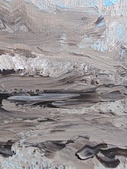Gloria Galbraith Original Abstract Acrylic Painting Blue Gray Landscape 16×20