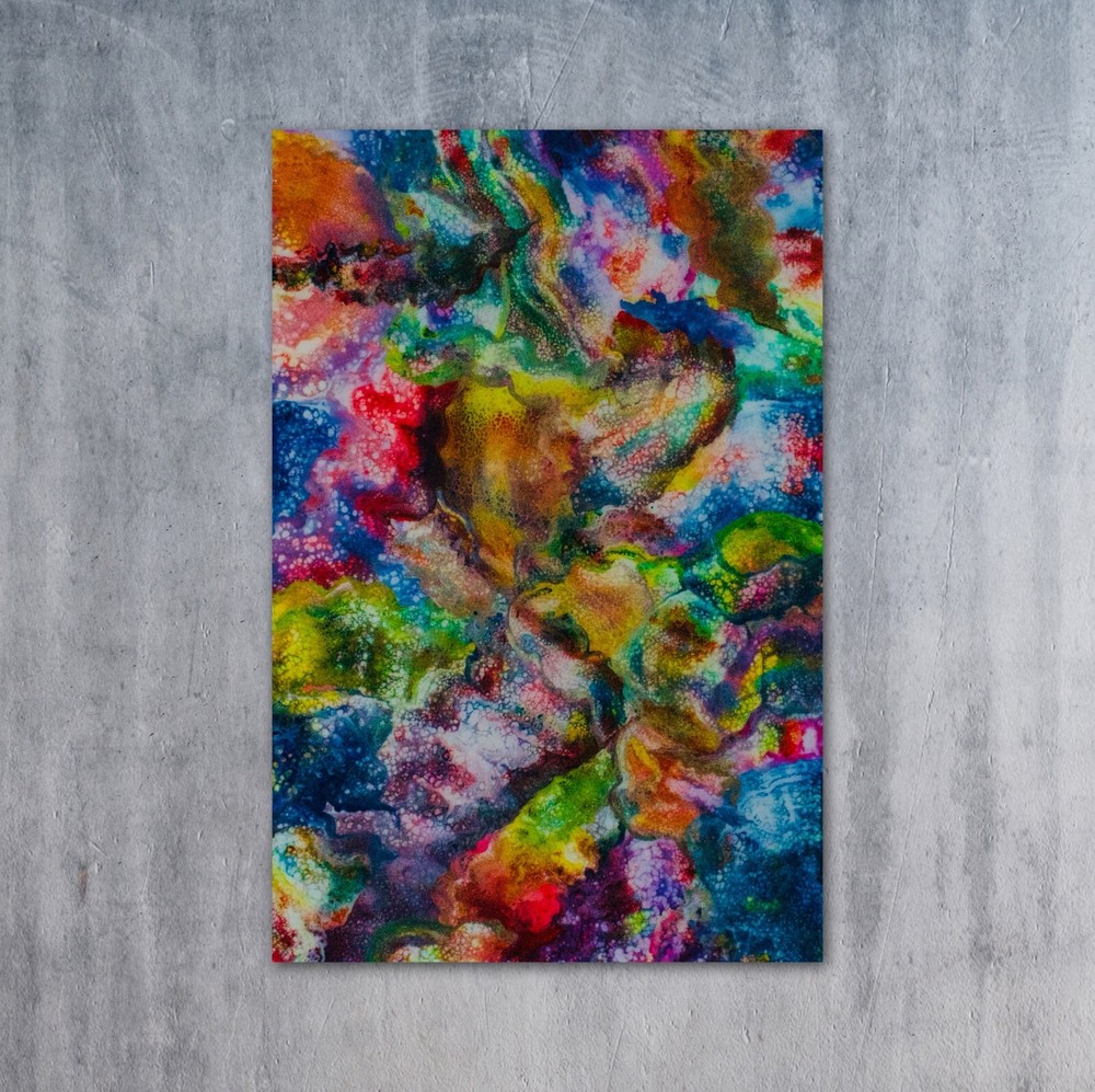 original abstract paintings on canvas 24 x 36 x 1.5 acrylic resin multi colored