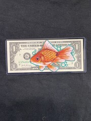 Goldfish 1 Dollar Bill Original painting Graffiti Art Street Art Tattoo Art