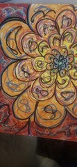 Solar Bloom – 11×14 Original Acrylic Abstract Flower on Acid-Free Paper