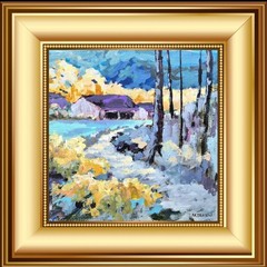 R.R. Daniels Signed Impressionist Original OOAK Canvas Landscape, Unframed