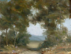 Upper Pasture, 8×10 original oil painting by Maine Artist, Celene Farris