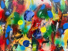 Rolf Gjedsted 1947-2022 Modern Art from Copenhagen Abstract Colorful Composition