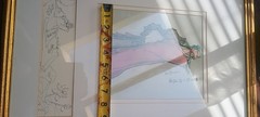 Framed Asian Art- Li Yijin Brush Painting & David Wong Sketch-signed 2004/22×17″