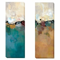 Retro Jewels by Laurie Maitland 2-pc Gallery-Wrapped Canvas Giclee Set (X-Large)