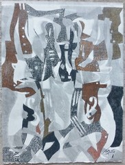 Neal Doty Bony Marony Embossed Original Mixed Media OOAK Hand Signed art