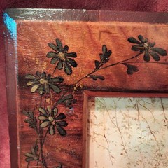 Antique S.C. Raymond Oil Paining On Wood With An Original Wooden Frame 16×13.5in