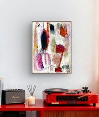 Hand Painted Abstract Colorful Acrylic 11×14 Canvas Painting, Holly Hammond