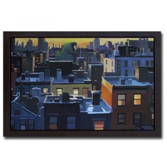 Black Floater Framed The Tourist by Thomson Canvas Giclee Art (26 in x 38 in)