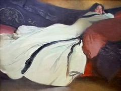 Ｏｉｌ　ｐａｉｎｔｉｎｇ john white alexander – repose beautiful young lady sleeping on sofa