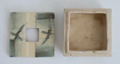 Hamelin pottery ceramic ashtray Hildegard Delius Bauhaus design painted