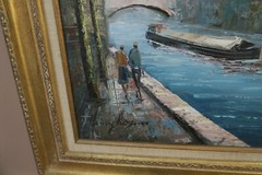Vintage Signed Henry Rogers Oil Canvas Painting 20″x24″ Framed Notre Dame Paris