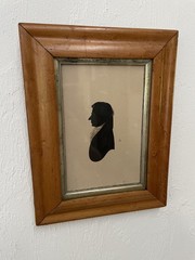 Elegant Gentleman, Painted Silhouette Portrait, C. 1800