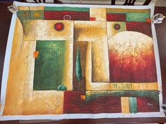 Abstract Canvas Oil Painting By Tom L 39 X 51