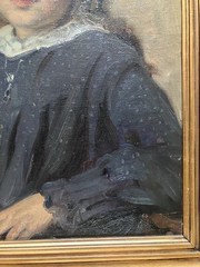 Antique Original Oil Painting By Denmark Artist Knud Larsen. 1919. Artist Signed