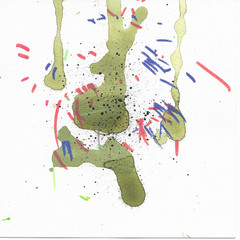 „Stain 45“ Teagan Reasor Original Abstract Painting Acrylic 6×6 SHLERM ARTS