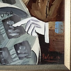Signed Sad Clown Painting By Palencia