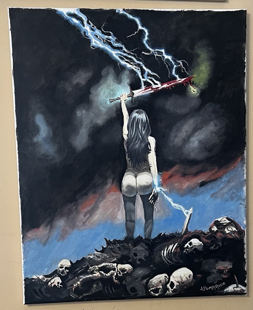 I Am a Survivor oil on canvas painting original Female Fantasy Art Surrealism