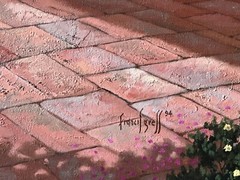 Francisco Ayala Gress Oil/Canvas, Old Door in the Courtyard, Signed 1994