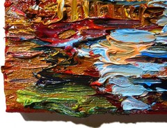 ORIGINAL█OIL PAINTING█IMPRESSIONIST ART█NATURE LANDSCAPE ABSTRACT DECO█POP OCEAN