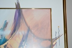 Abstract Compositions by Claus Schenk Signed Mixed Media 3D Technique 31″ Tall