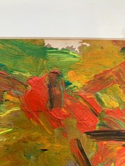 Charles Tullio (American, Mid 20th Century) Abstract Fauvist Acrylic  Painting