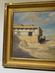 ANTIQUE HOPI PUEBLO PAINTING MATHIAS SANDOR NATIVE AMERICAN INDIAN LANDSCAPE OIL