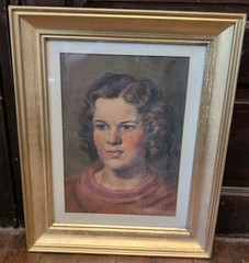 1939 Roy Muncie Original Painting Impressionist Woman Portrait Framed VTG Rare