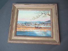 Framed Amish Field by Judy Antonelli Original Oil – Signed – Painting 8×10 g4 pp